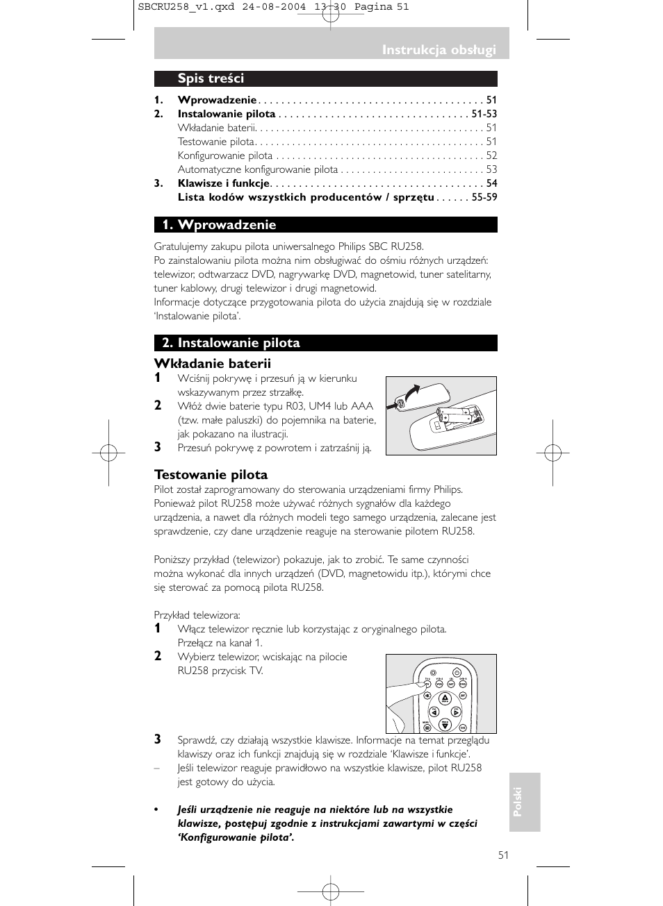 Philips Universal-Fernbedienung User Manual | Page 51 / 60