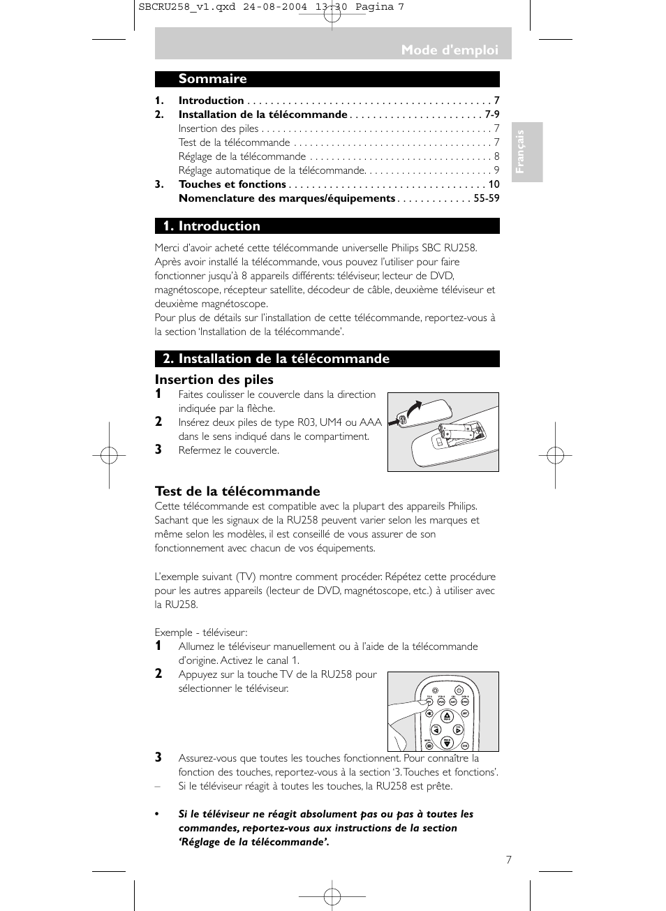 Philips Universal-Fernbedienung User Manual | Page 7 / 60