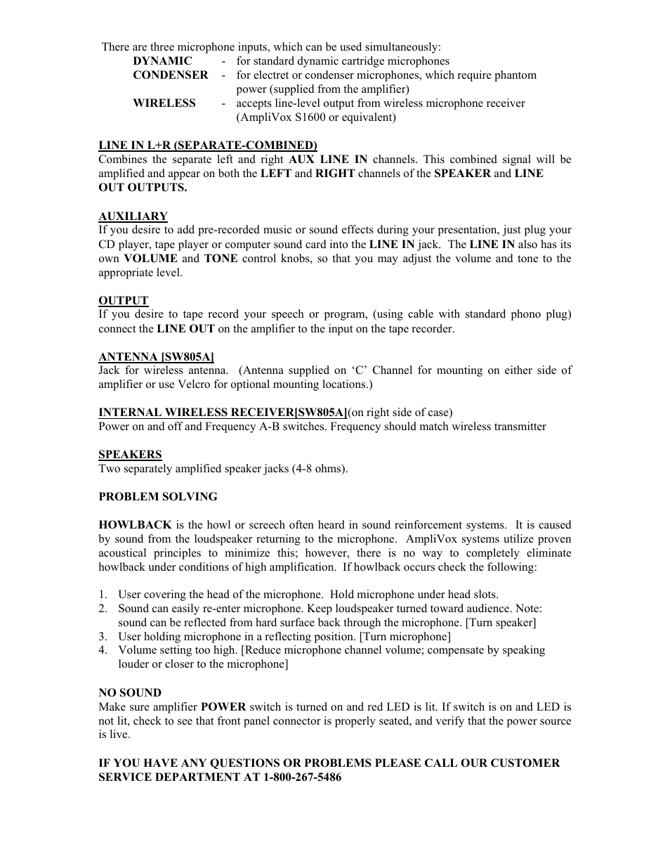 AmpliVox SW230A User Manual | Page 2 / 2