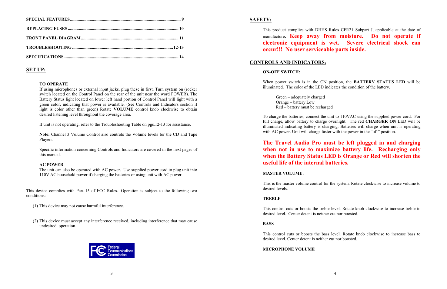 AmpliVox S905 User Manual | Page 2 / 8