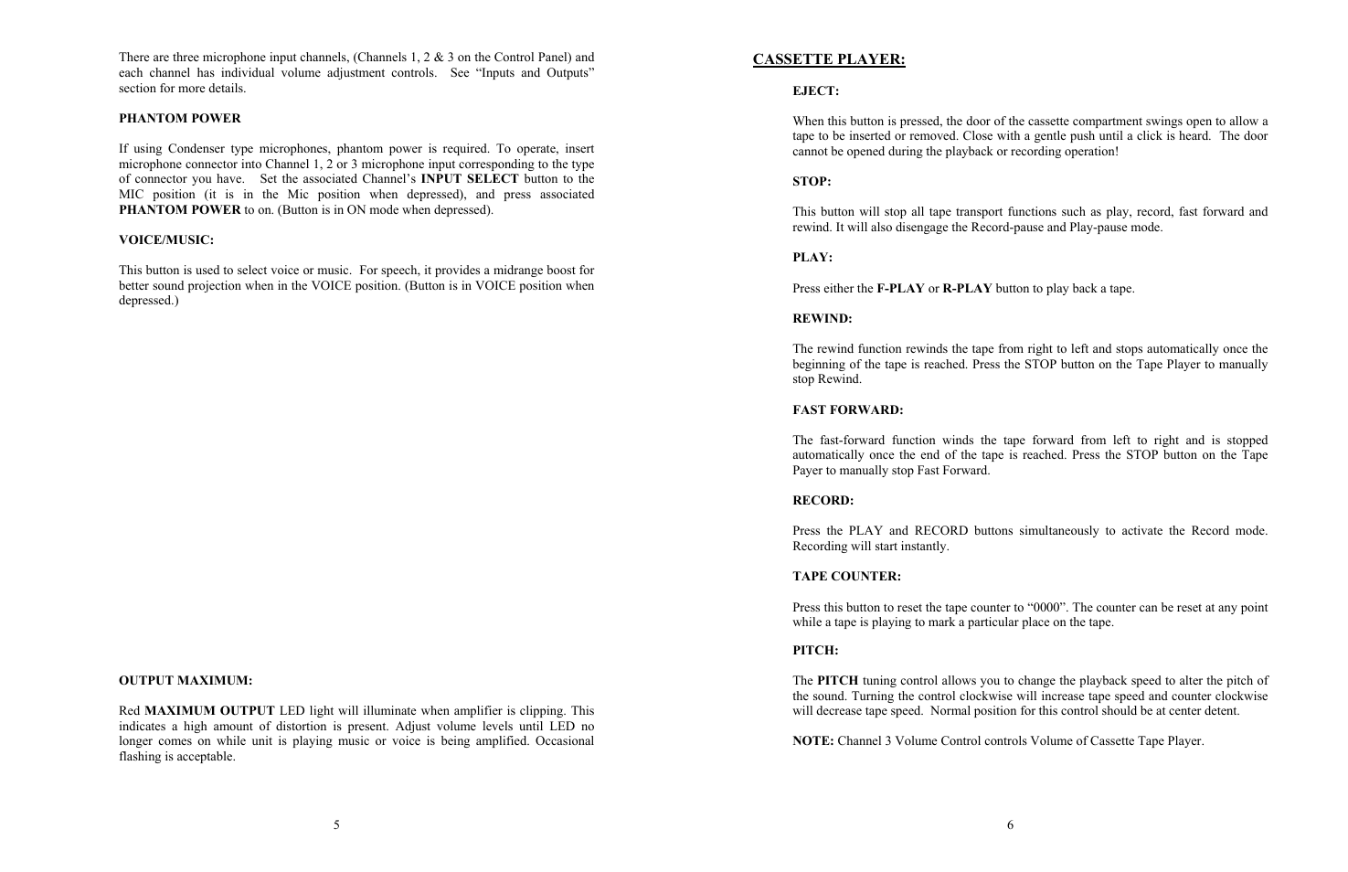 Set up, To operate | AmpliVox S905 User Manual | Page 3 / 8