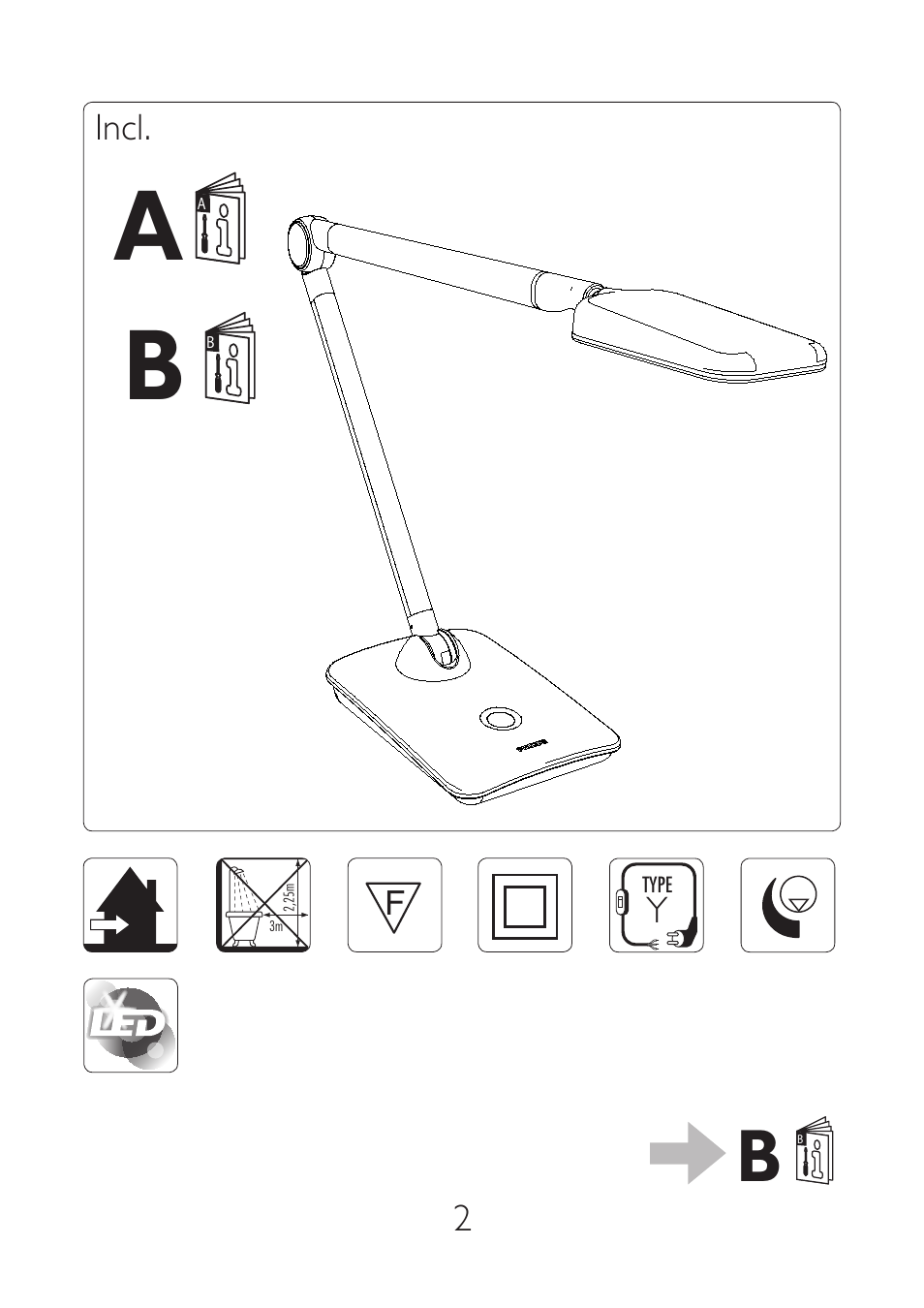Philips Eyecare Tischleuchte User Manual | Page 2 / 4