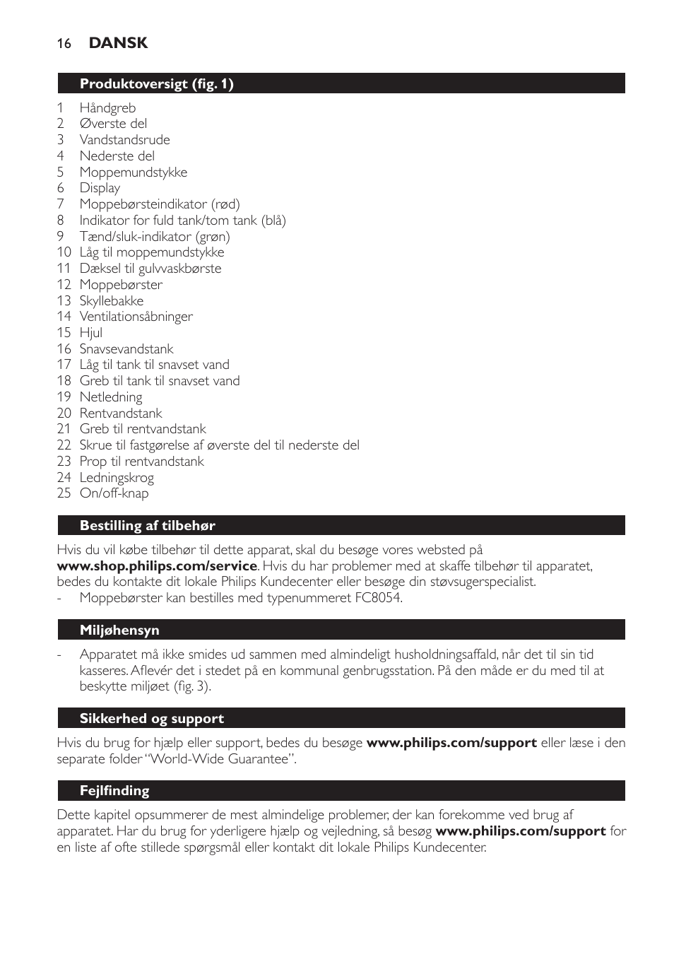 Philips AquaTrio Pro User Manual | Page 16 / 104