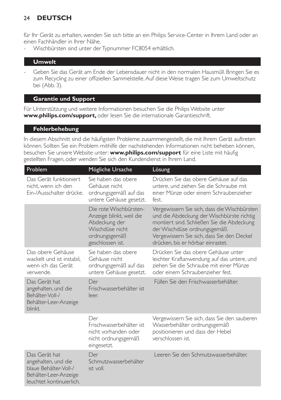 Philips AquaTrio Pro User Manual | Page 24 / 104