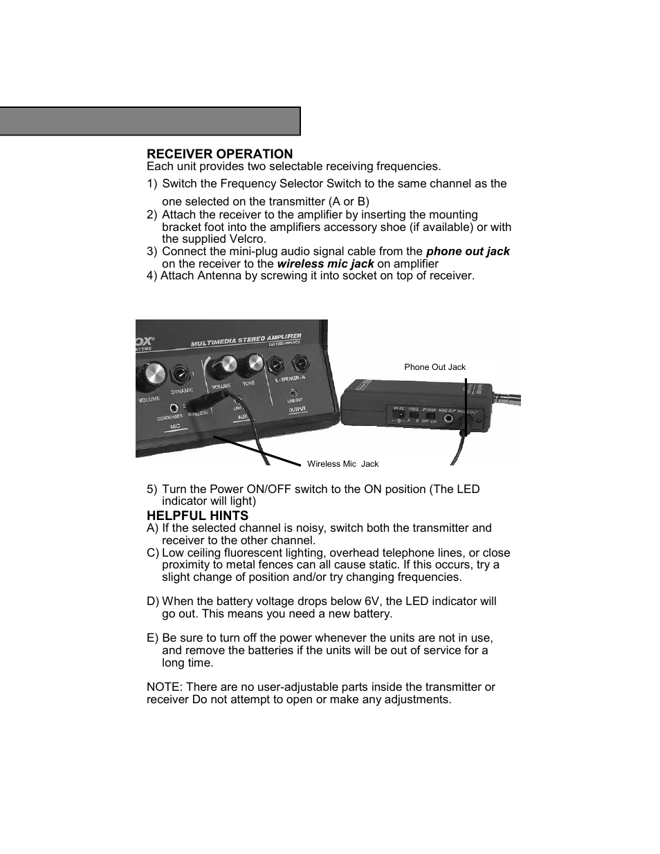 AmpliVox VHF S1600 User Manual | Page 5 / 8