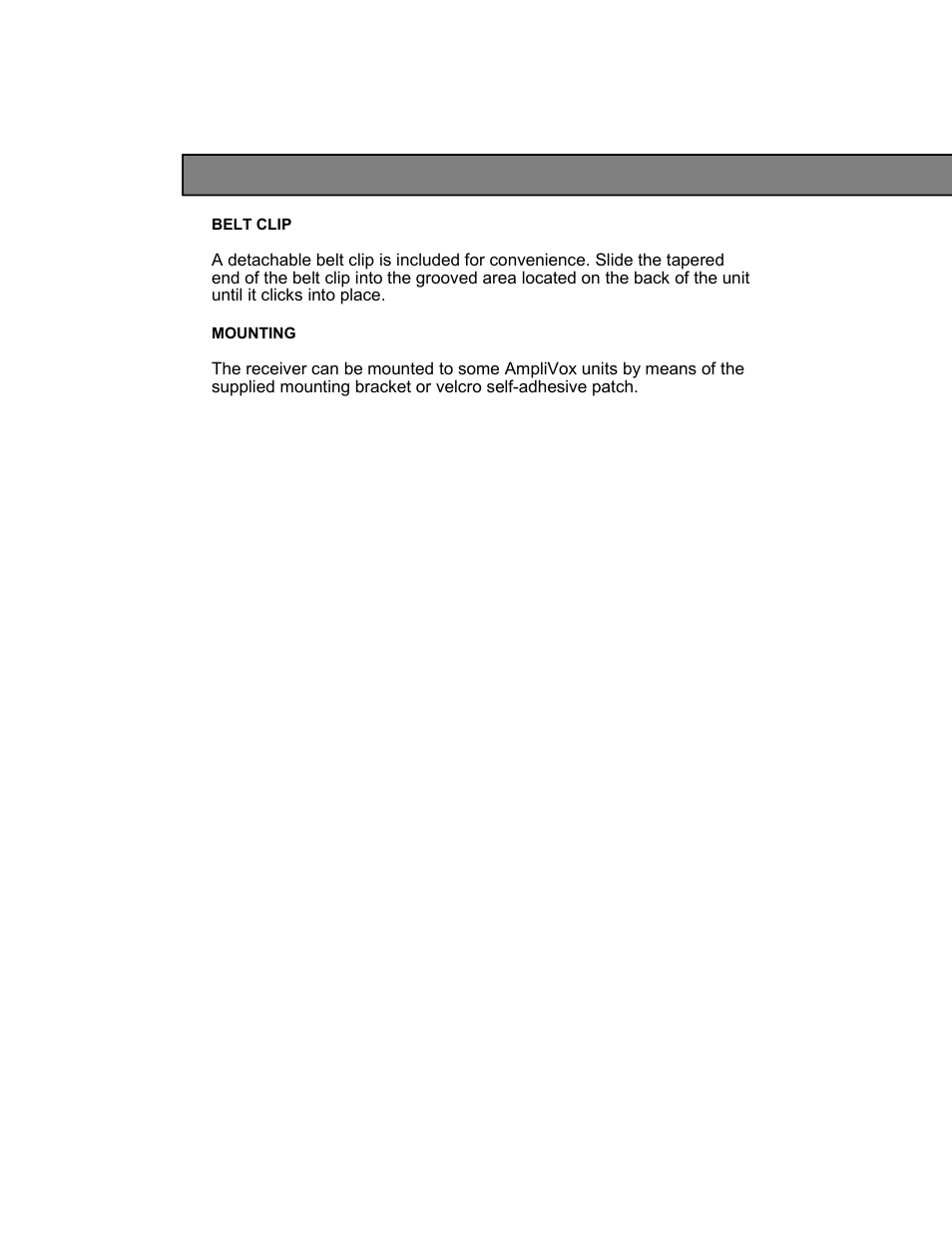 AmpliVox VHF S1600 User Manual | Page 6 / 8