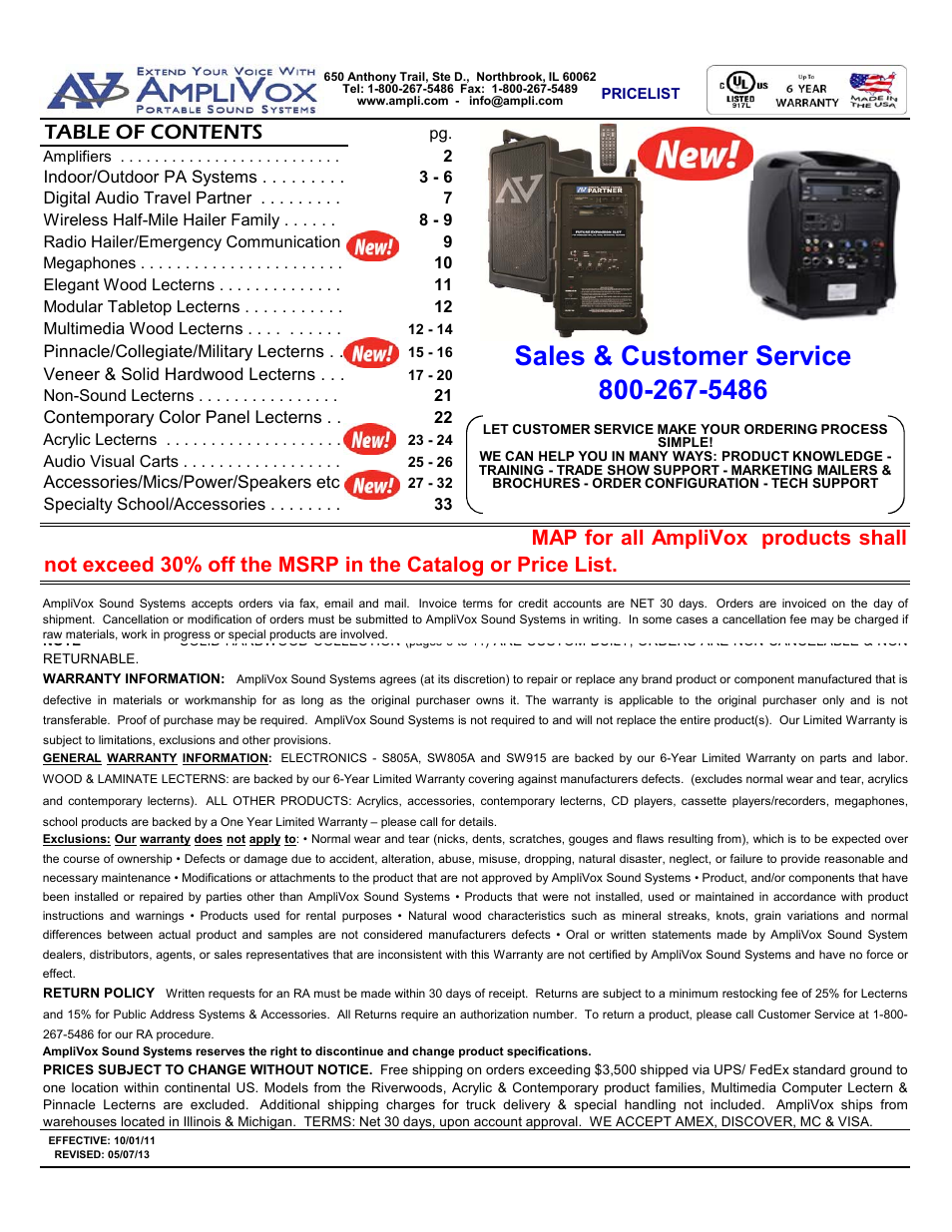 AmpliVox S805A User Manual | 36 pages