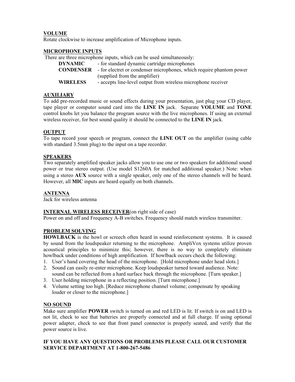 AmpliVox HALF-MILE HAILER W/INTERNAL WIRELESS PORTABLE PUBLIC ADDRESS SYSTEM SW610A User Manual | Page 2 / 2