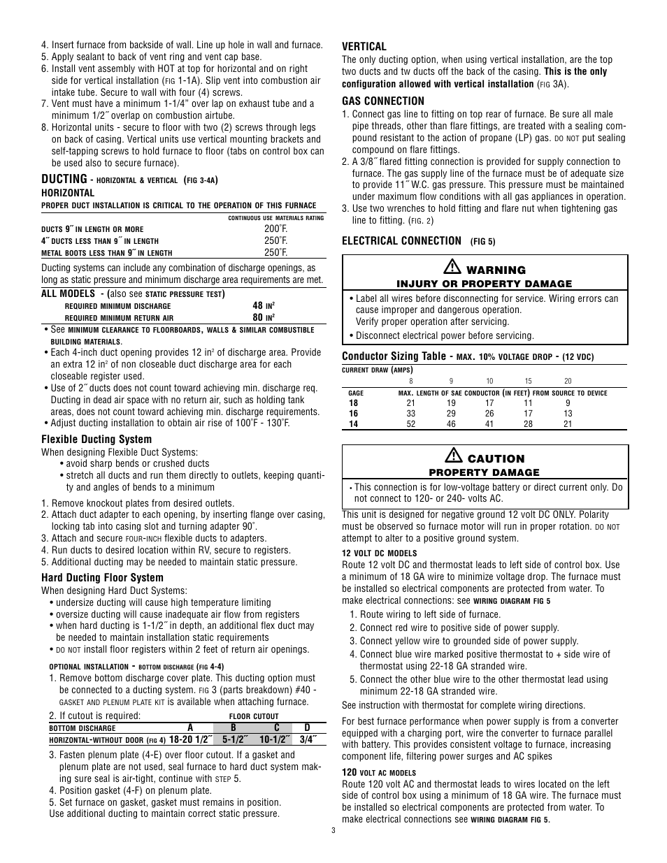 Ducting | Atwood Mobile Products HYDRO FLAME 8940 User Manual | Page 3 / 7