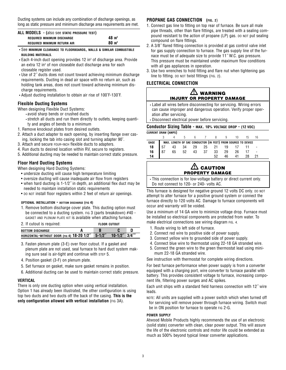 Atwood Mobile Products HYDRO FLAME 2540 User Manual | Page 3 / 6