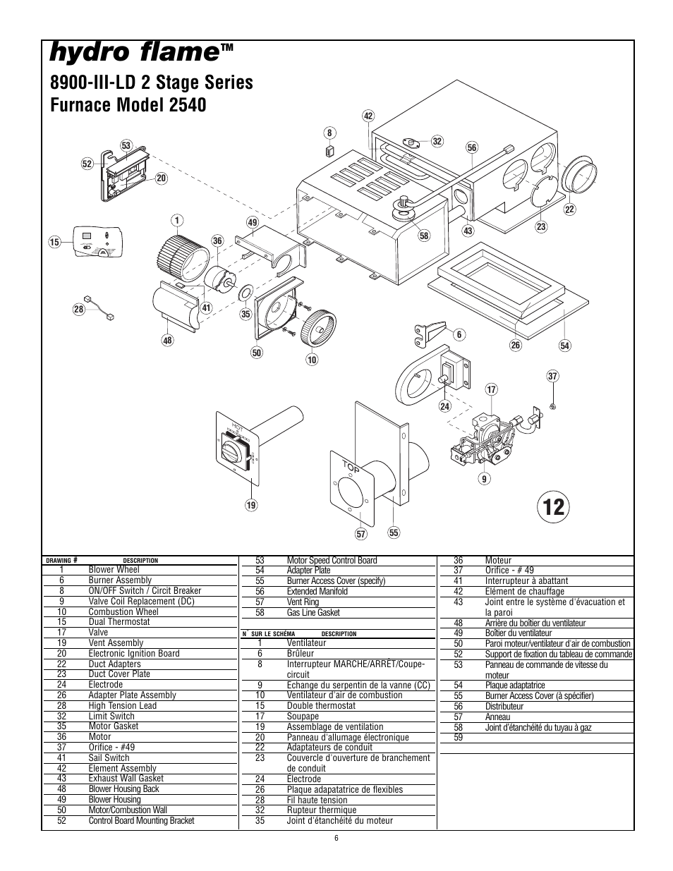 Hydro flame | Atwood Mobile Products HYDRO FLAME 2540 User Manual | Page 6 / 6