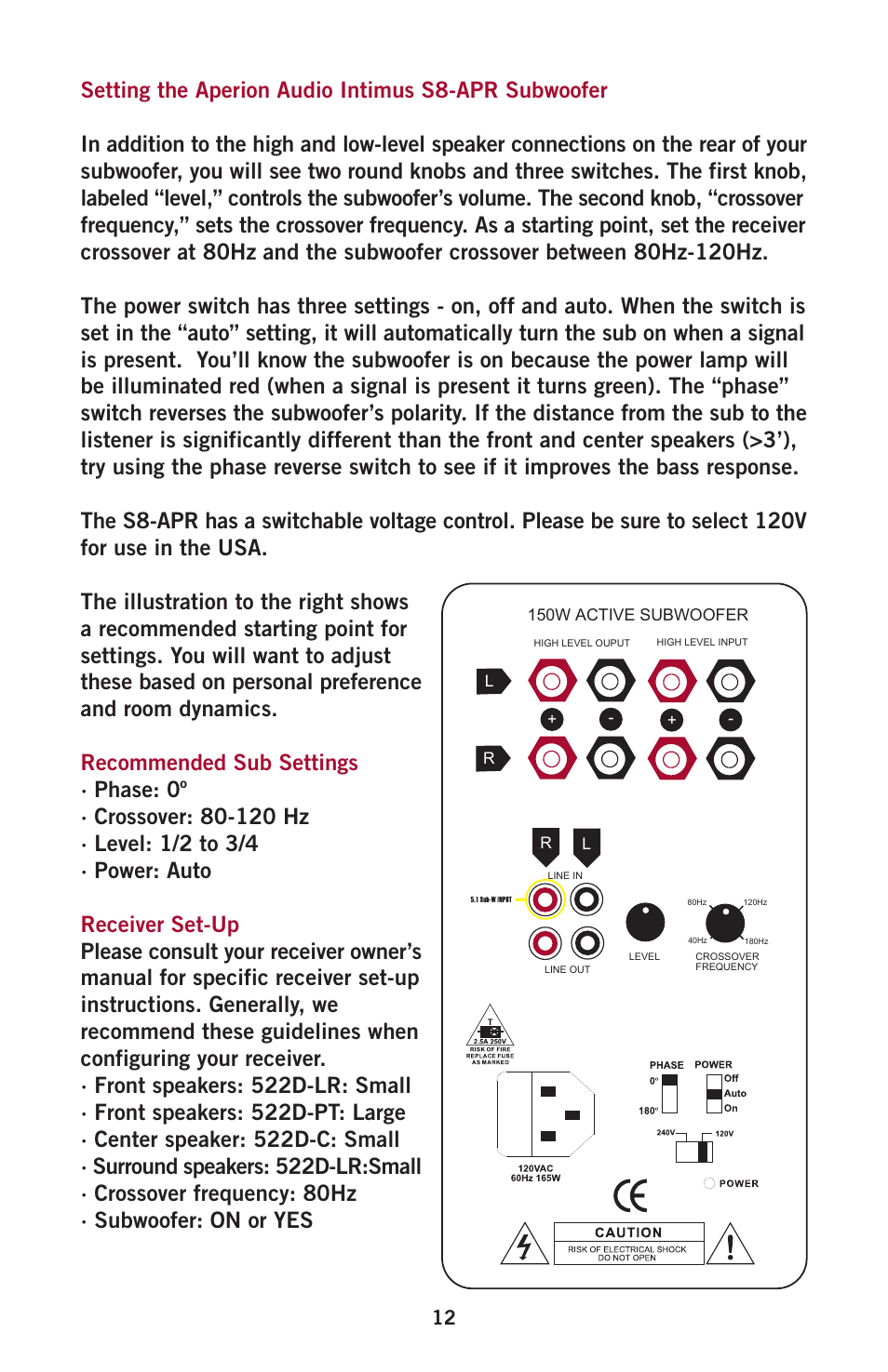 Aperion Audio Intimus Series User Manual | Page 14 / 21