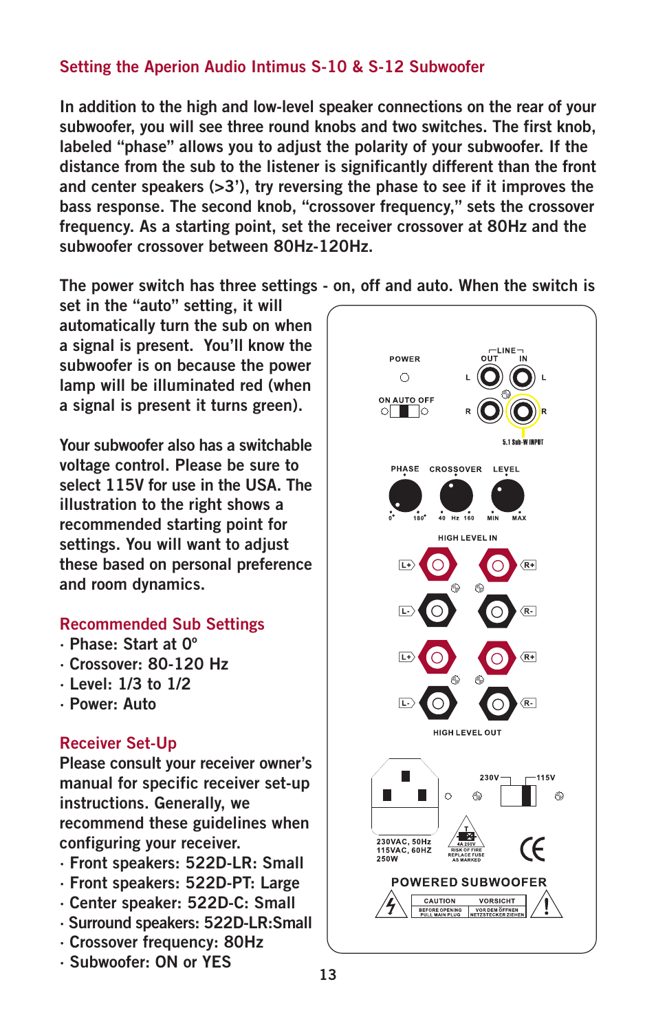 Aperion Audio Intimus Series User Manual | Page 15 / 21