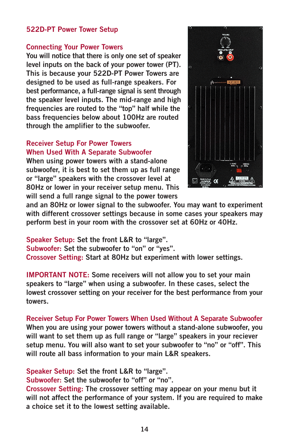 Aperion Audio Intimus Series User Manual | Page 16 / 21