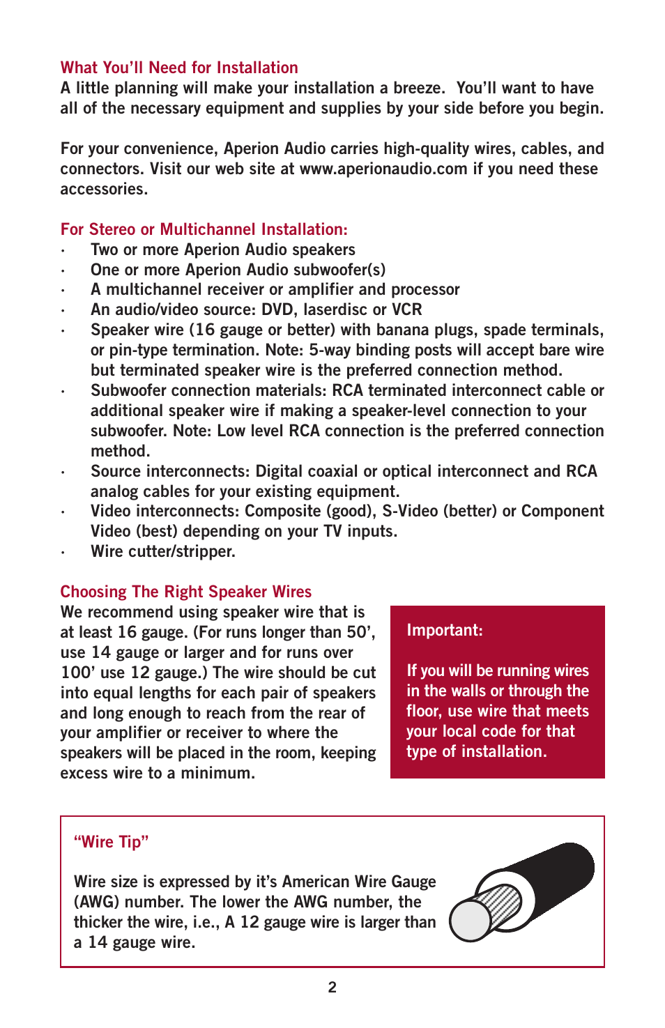 Aperion Audio Intimus Series User Manual | Page 4 / 21