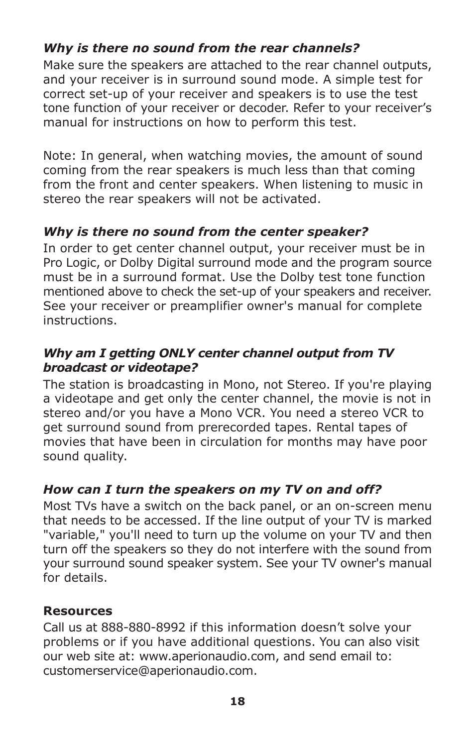 Aperion Audio SW-12 User Manual | Page 21 / 23