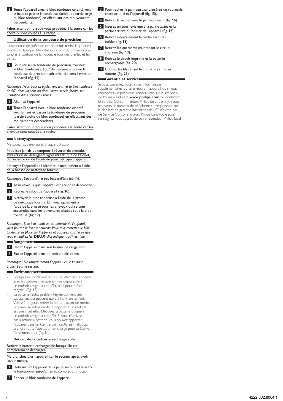 Philips HAIRCLIPPER Series 9000 Haarschneider User Manual | Page 7 / 9