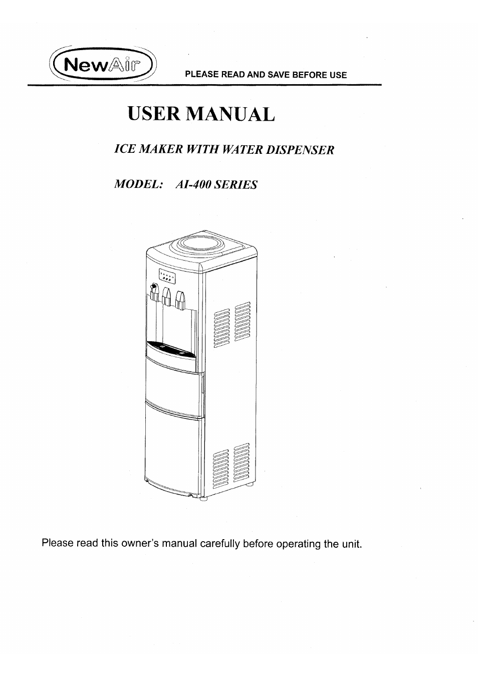 NewAir AI-400 Series User Manual | 18 pages