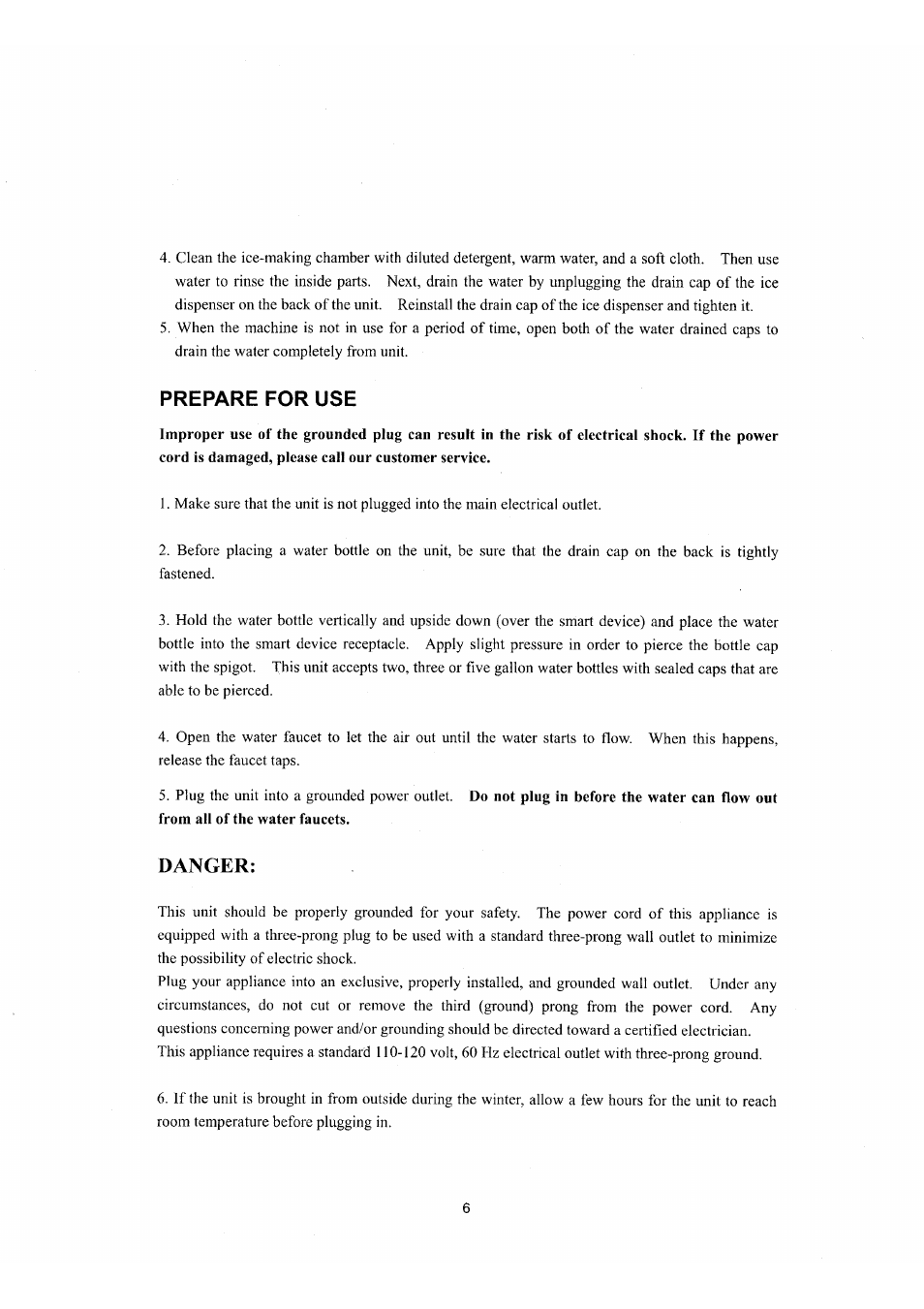 Danger | NewAir AI-400 Series User Manual | Page 8 / 18