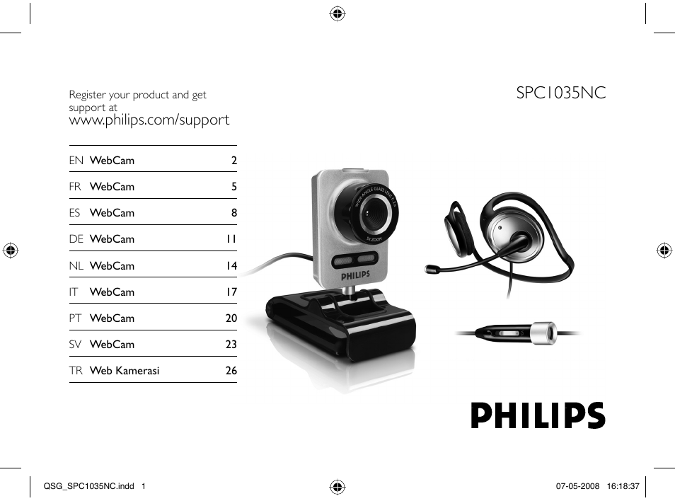 Philips Webcam User Manual | 32 pages