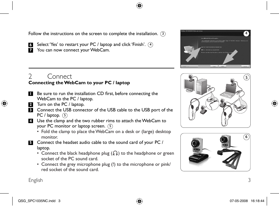 2 connect | Philips Webcam User Manual | Page 3 / 32