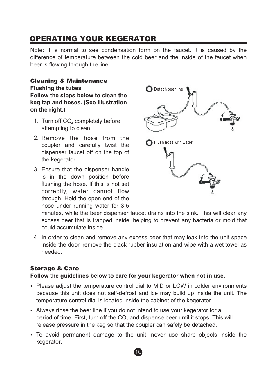 页 11, Operating your kegerator | NewAir Kegerator AK-200 User Manual | Page 11 / 17