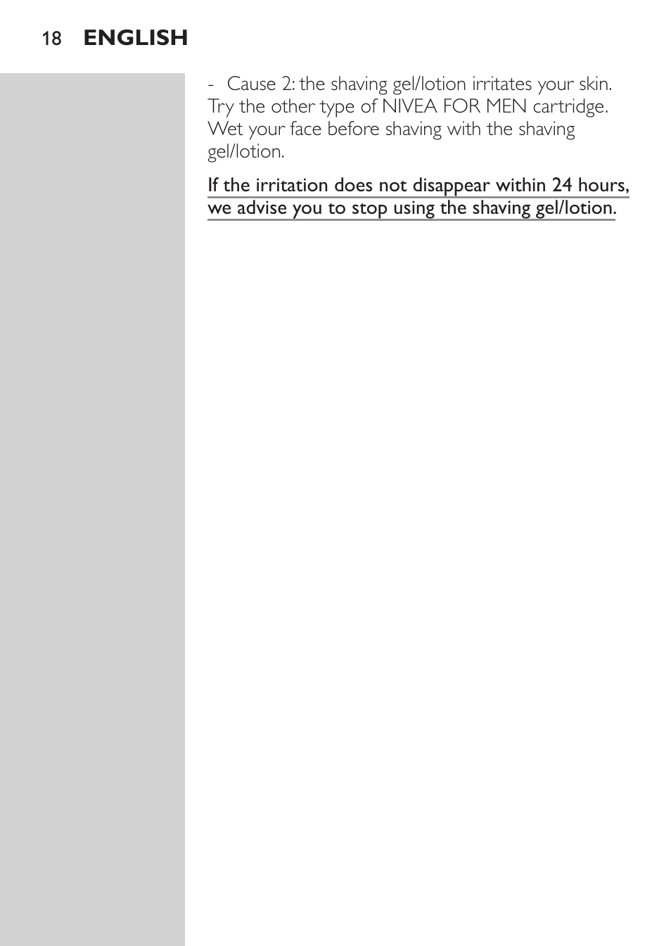 Philips NIVEA FOR MEN Rasierer User Manual | Page 16 / 124