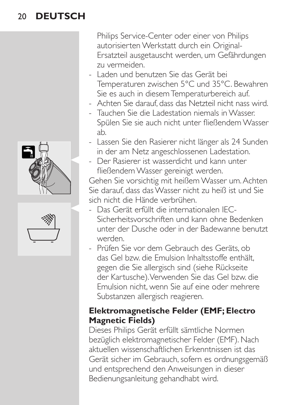 Philips NIVEA FOR MEN Rasierer User Manual | Page 18 / 124