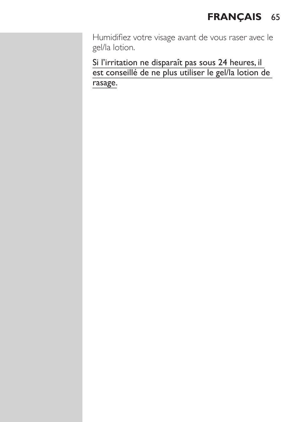 Philips NIVEA FOR MEN Rasierer User Manual | Page 63 / 124