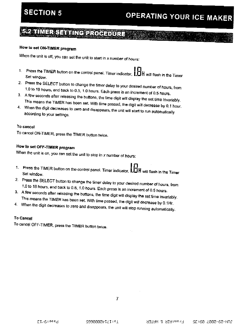 How to set on-timer program, How to üet off-timer program, To cancel | NewAir AI-210 Series User Manual | Page 9 / 13