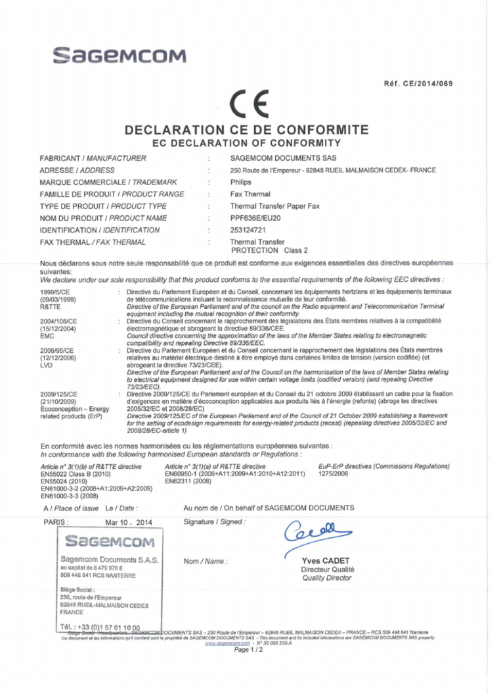 Philips Faxgerät mit Telefon und Kopierer User Manual | 3 pages