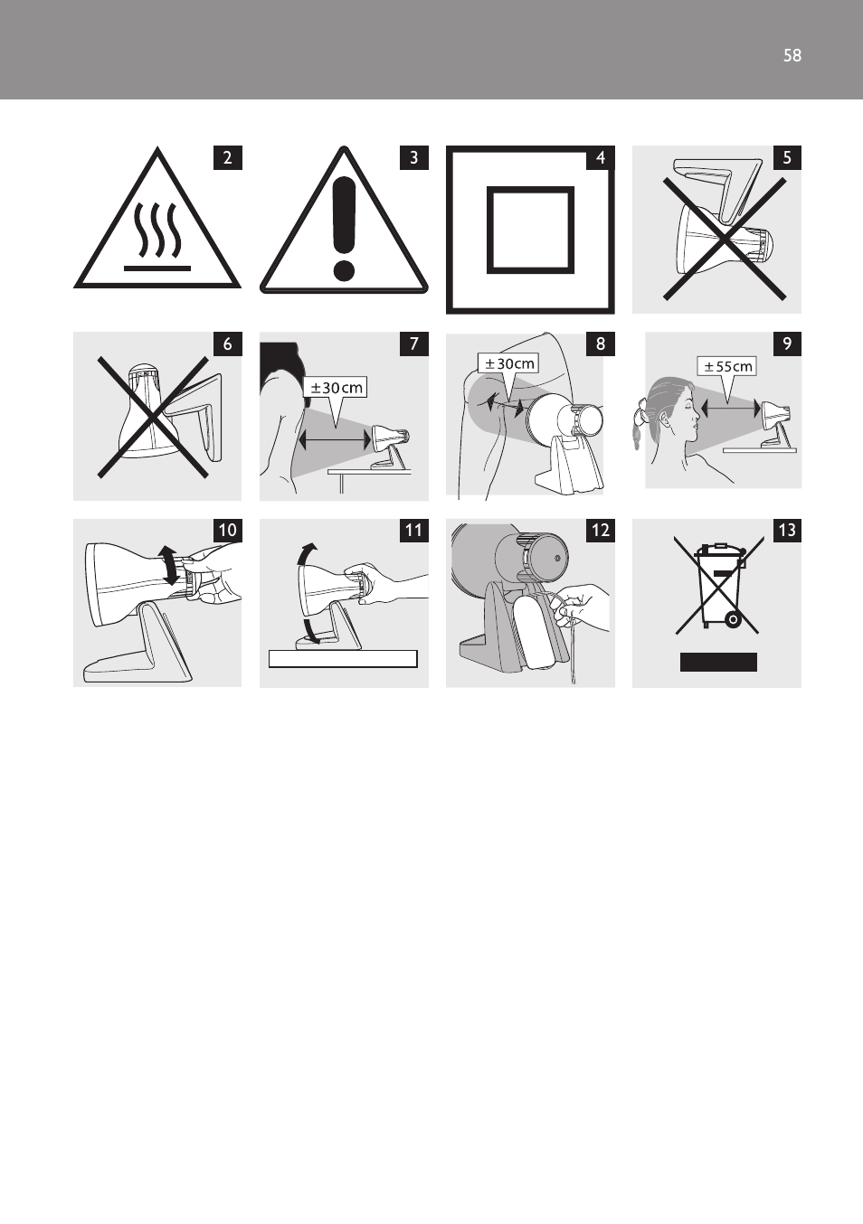 Philips InfraPhil Infrarotlampe User Manual | Page 58 / 60