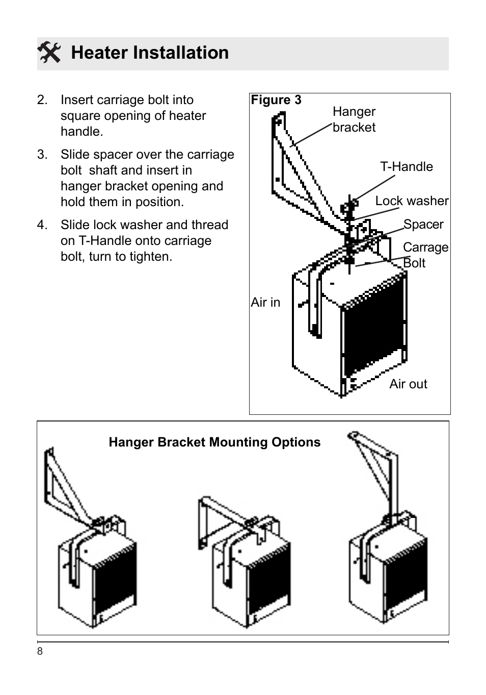 Heater installation | NewAir G70 User Manual | Page 8 / 10