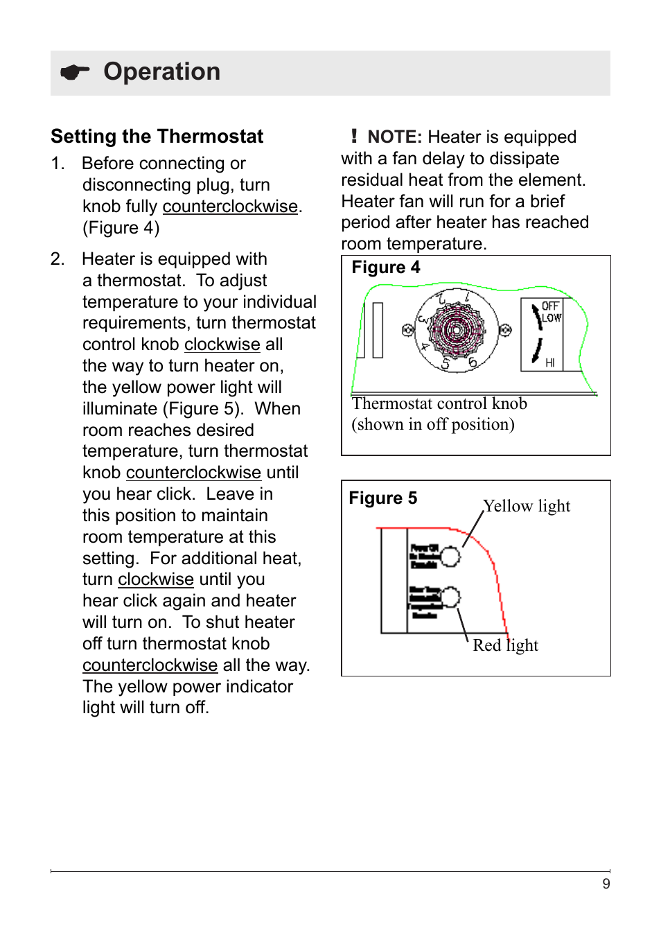 Operation | NewAir G70 User Manual | Page 9 / 10
