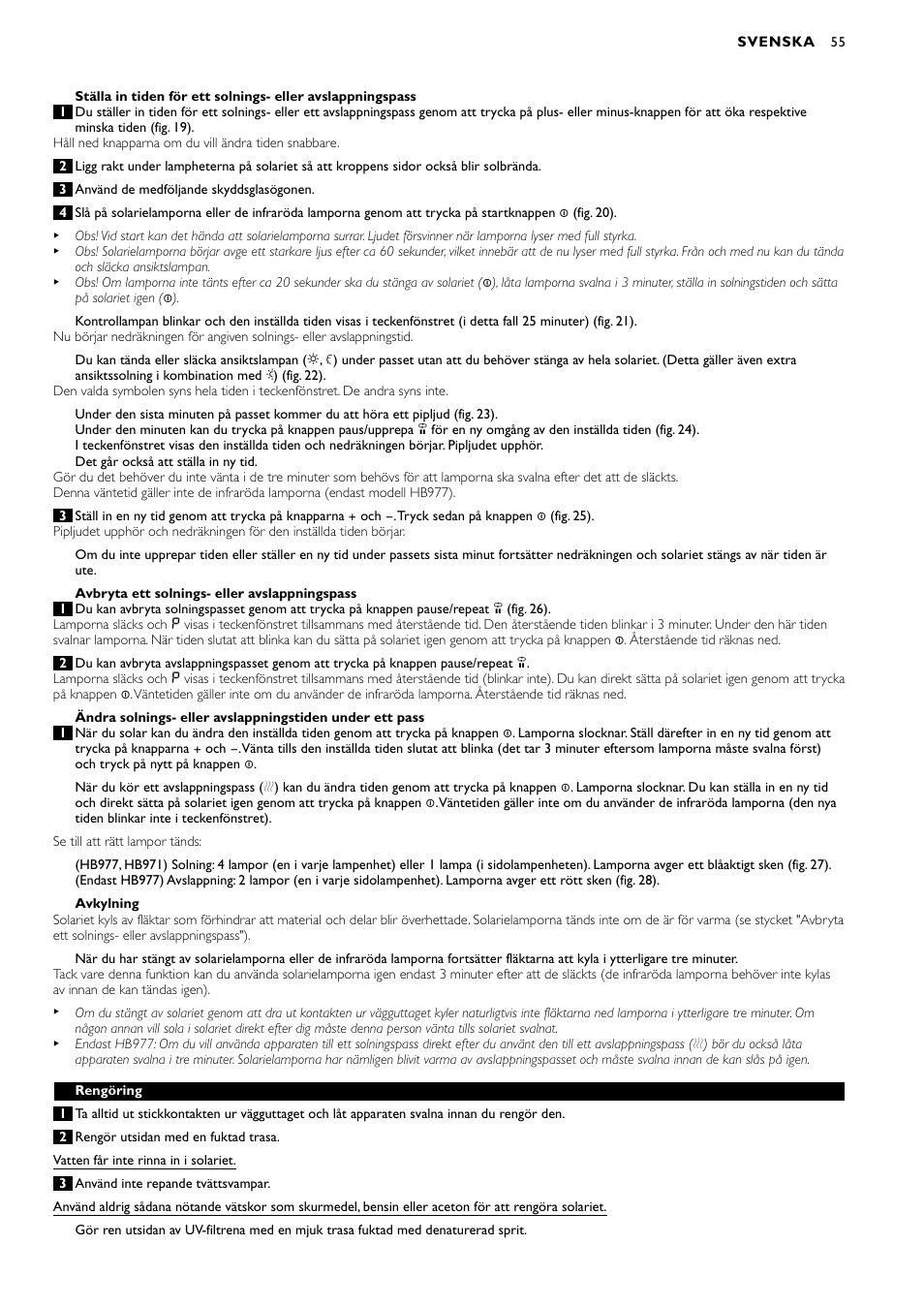 Philips Zusammenklappbarer Ganzkörperbräuner User Manual | Page 55 / 72