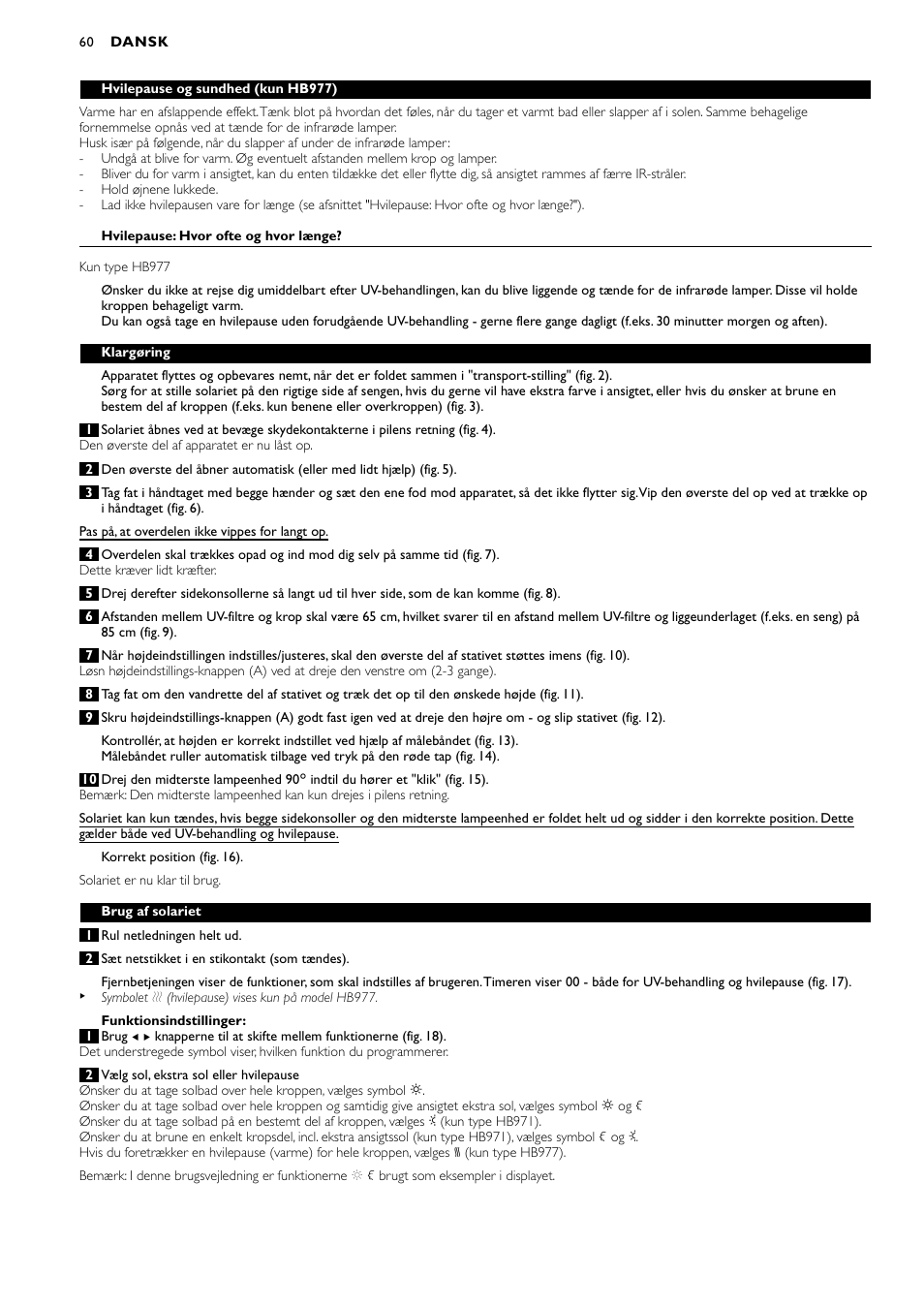 Philips Zusammenklappbarer Ganzkörperbräuner User Manual | Page 60 / 72