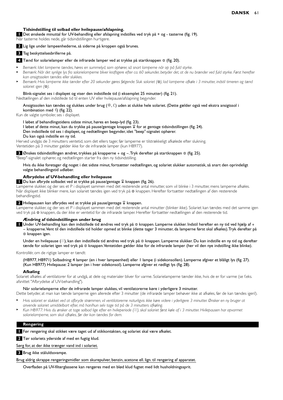 Philips Zusammenklappbarer Ganzkörperbräuner User Manual | Page 61 / 72
