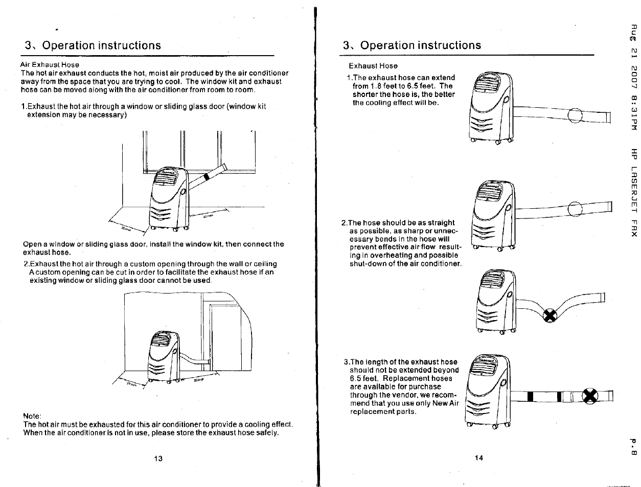 Operation instructions, Zzo^n | NewAir ACP-1000E User Manual | Page 8 / 10