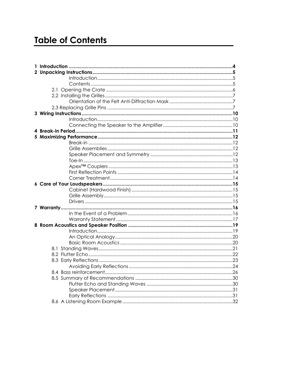 Avalon Acoustics Isis User Manual | Page 2 / 44