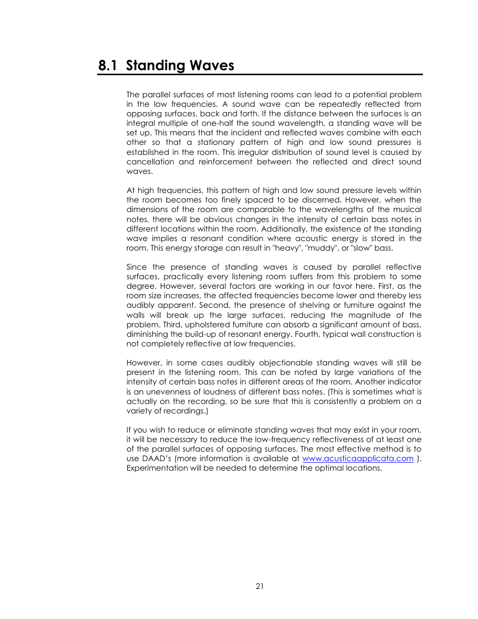 1 standing waves | Avalon Acoustics Isis User Manual | Page 21 / 44