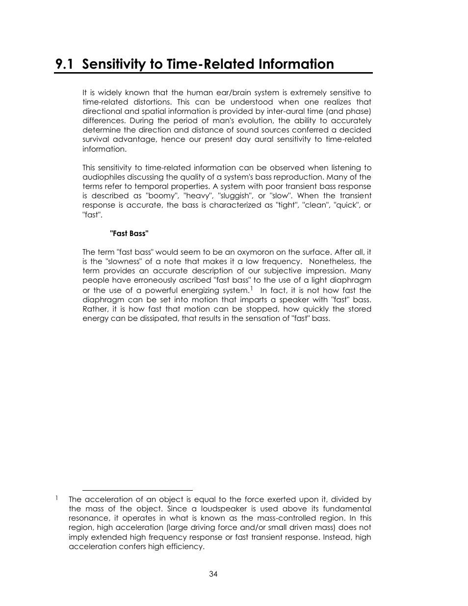 1 sensitivity to time-related information | Avalon Acoustics Isis User Manual | Page 34 / 44