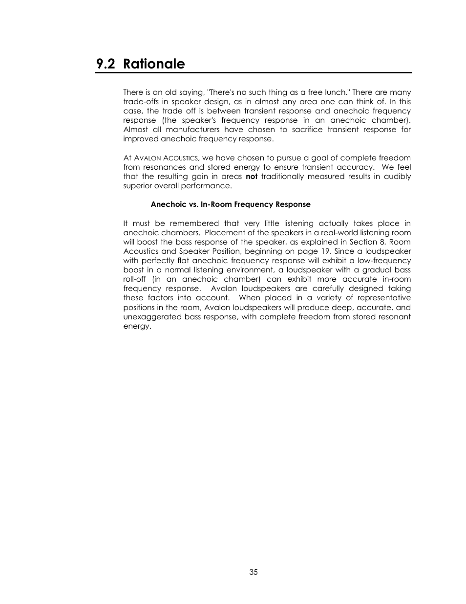 2 rationale | Avalon Acoustics Isis User Manual | Page 35 / 44