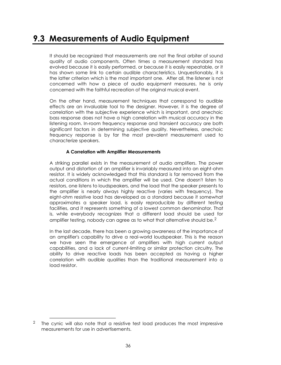 3 measurements of audio equipment | Avalon Acoustics Isis User Manual | Page 36 / 44