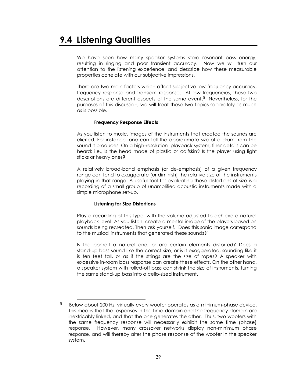 4 listening qualities | Avalon Acoustics Isis User Manual | Page 39 / 44