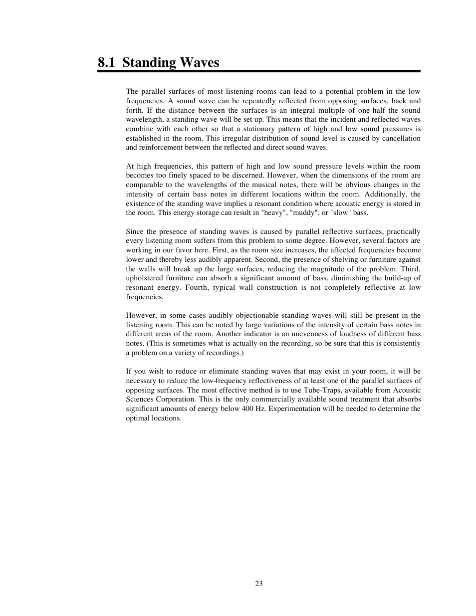 1 standing waves | Avalon Acoustics OPUS Ceramique Loudspeaker User Manual | Page 23 / 45