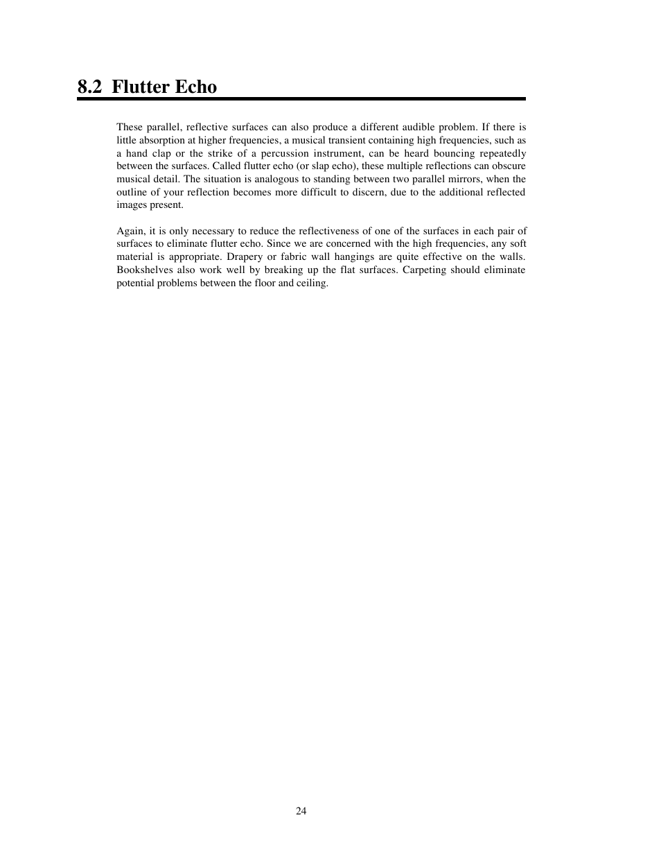 2 flutter echo | Avalon Acoustics OPUS Ceramique Loudspeaker User Manual | Page 24 / 45