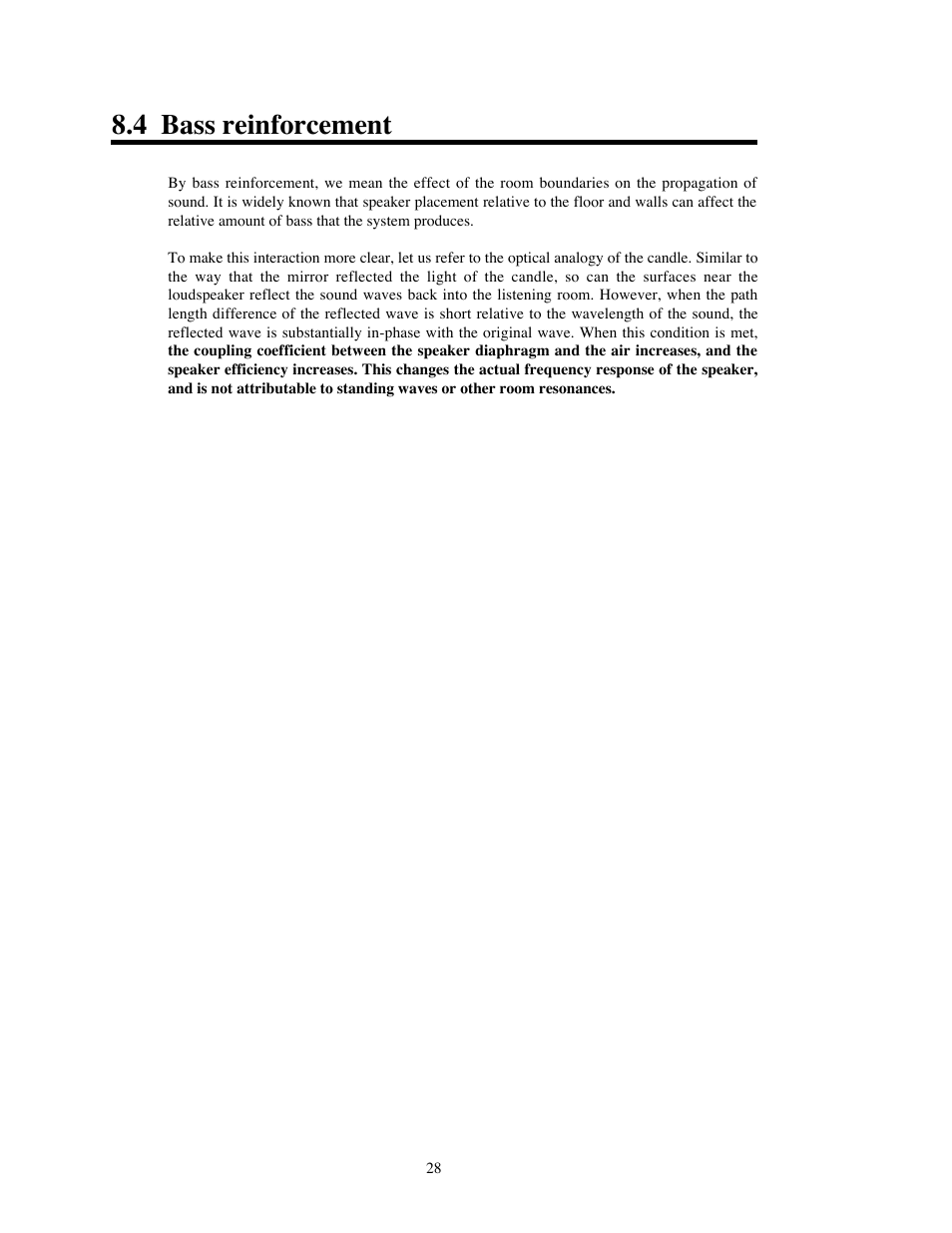 4 bass reinforcement | Avalon Acoustics OPUS Ceramique Loudspeaker User Manual | Page 28 / 45
