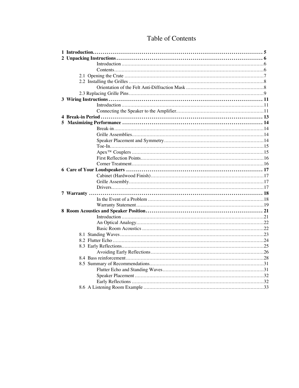 Avalon Acoustics OPUS Ceramique Loudspeaker User Manual | Page 3 / 45