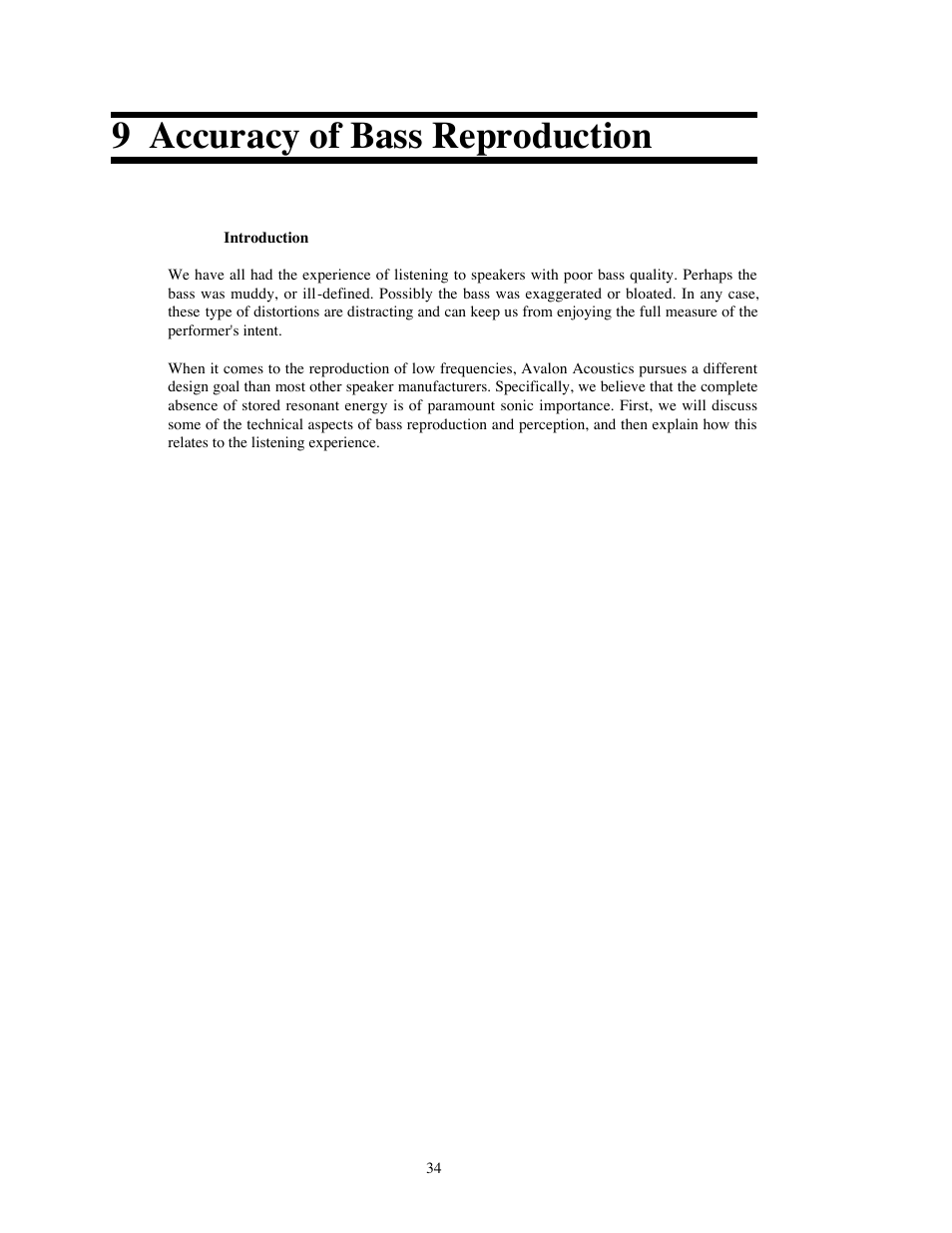 9 accuracy of bass reproduction | Avalon Acoustics OPUS Ceramique Loudspeaker User Manual | Page 34 / 45