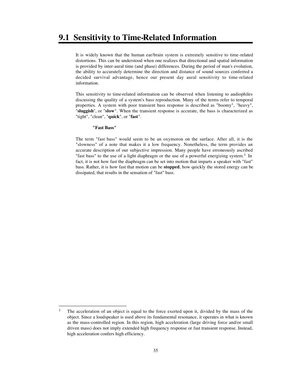 1 sensitivity to time-related information | Avalon Acoustics OPUS Ceramique Loudspeaker User Manual | Page 35 / 45